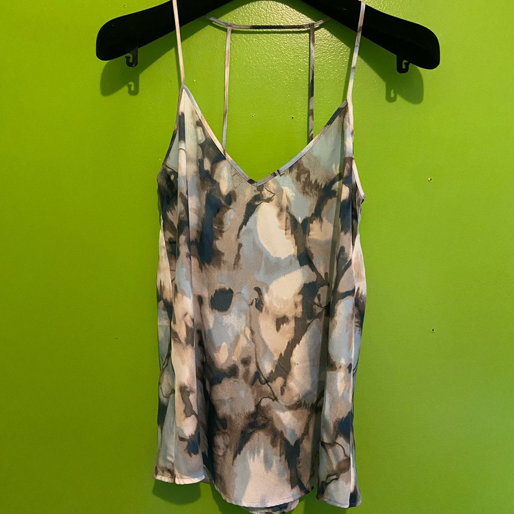 XS blue gray top